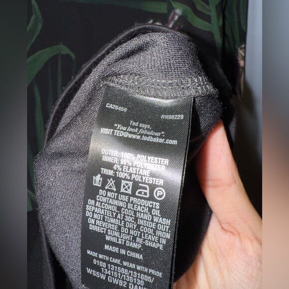 Ted Baker Danetta Palm Floral Open Back Layered Dress Size 4 EUC - Picture 7 of 9